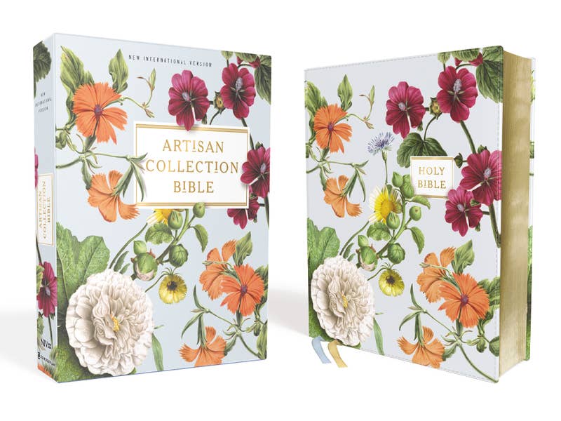 NIV Artisan Collection Bible Leathersoft Blue Floral