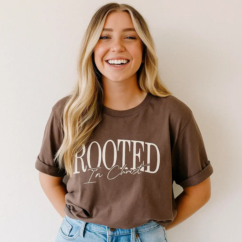 Rooted In Christ T-shirt, Faith Shirt, Christian Tee