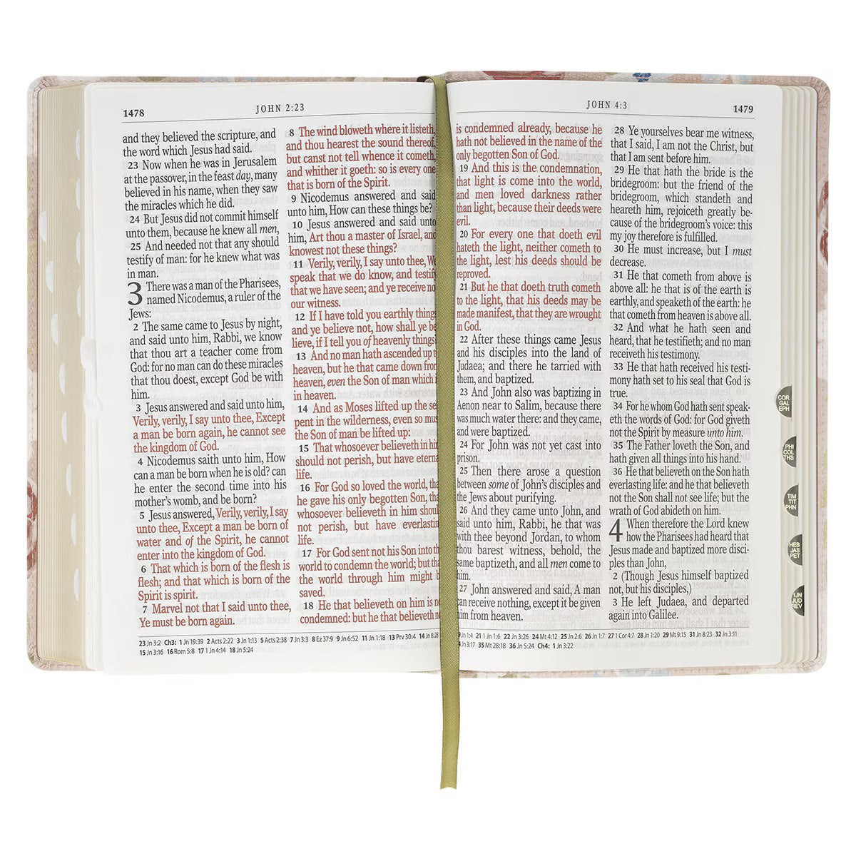 Pink Floral Large Print KJV Bible