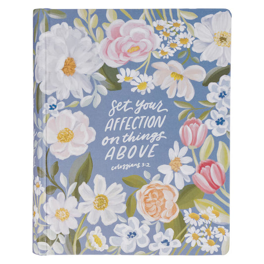 Blue Floral Hardcover KJV Note Taking Bible
