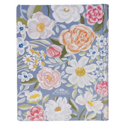 Blue Floral Hardcover KJV Note Taking Bible