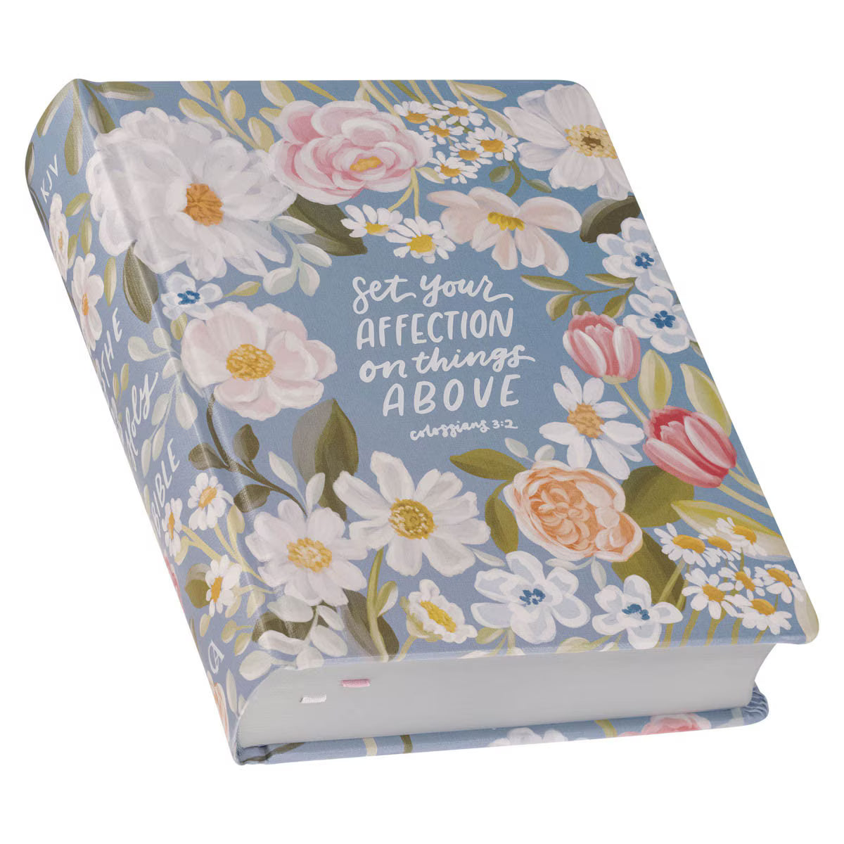 Blue Floral Hardcover KJV Note Taking Bible