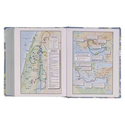 Blue Floral Hardcover KJV Note Taking Bible