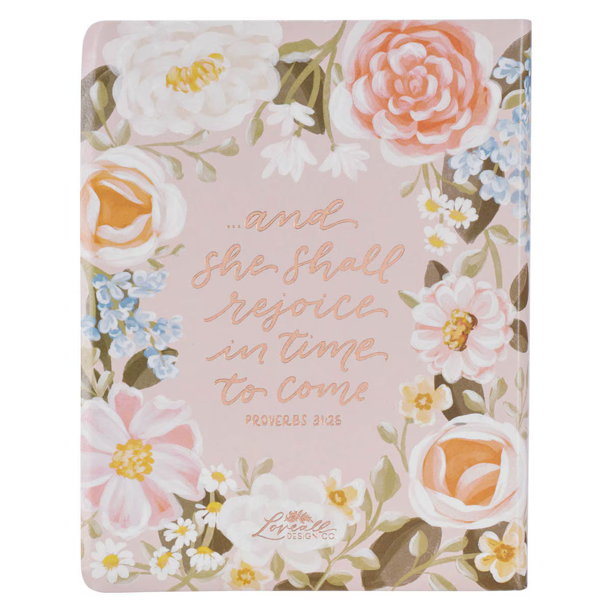 Peach Floral Note Taking KJV Bible