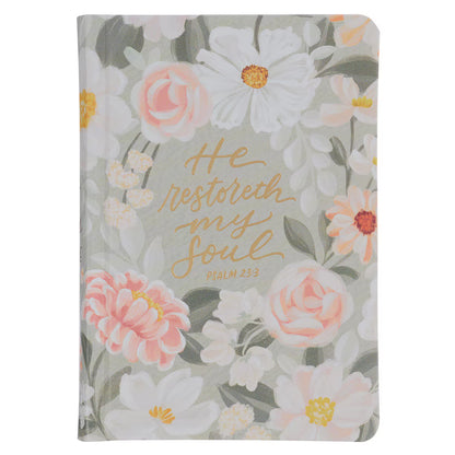 Compact Gray Floral KJV Bible