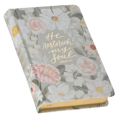 Compact Gray Floral KJV Bible