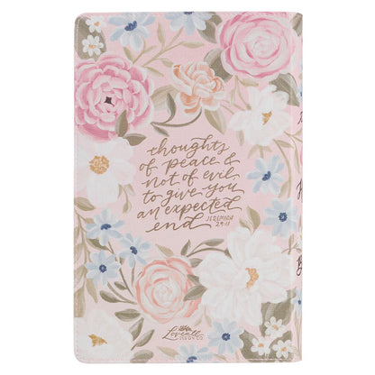 Pink Floral Large Print KJV Bible