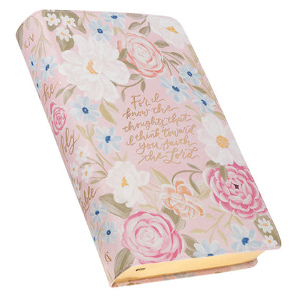Pink Floral Large Print KJV Bible