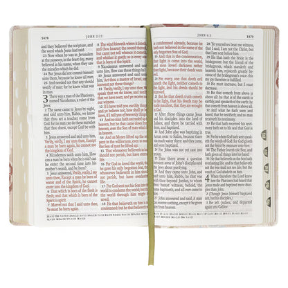 Pink Floral Large Print KJV Bible
